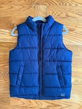 GAP Boys' Navy Blue Puffer Vest - Lightweight Kids' Jacket